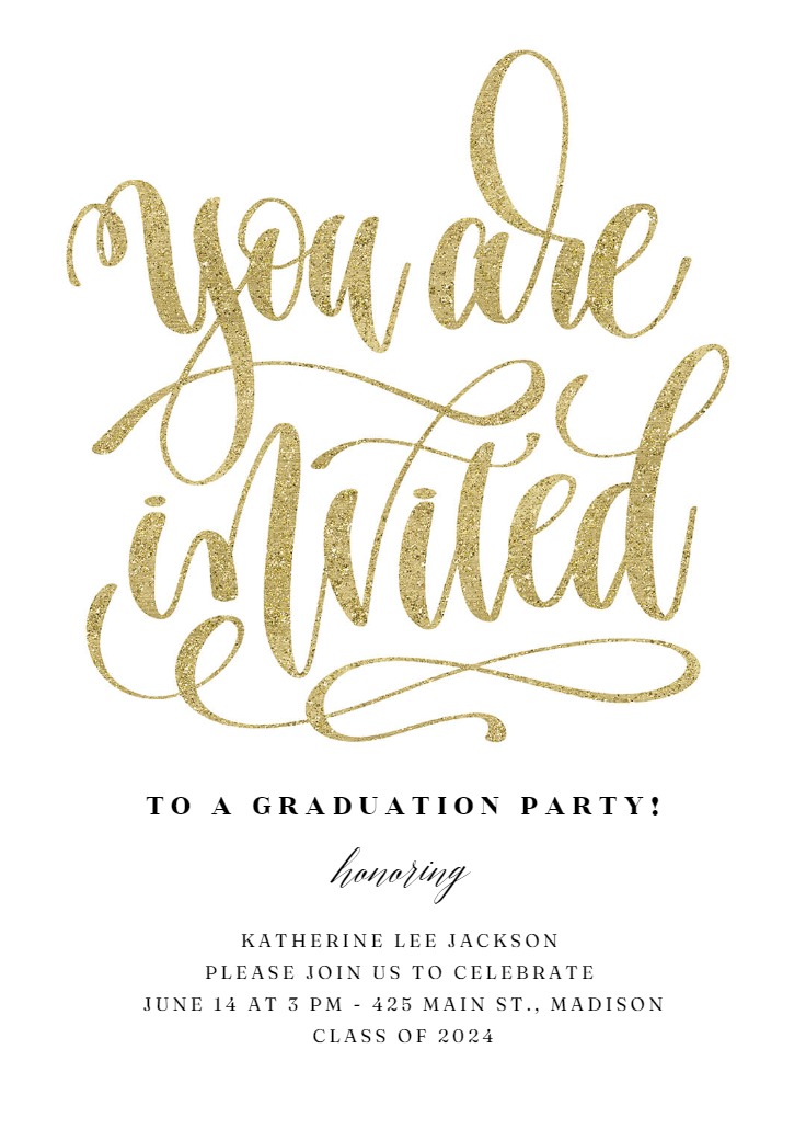 You Are Invited - Graduation Party Invitation Template (Free ...